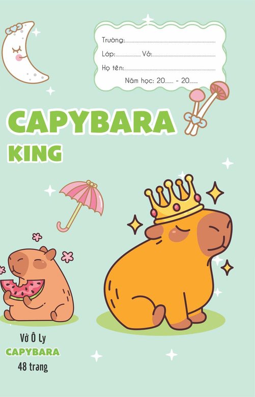 Bìa vở ô ly Capybara King