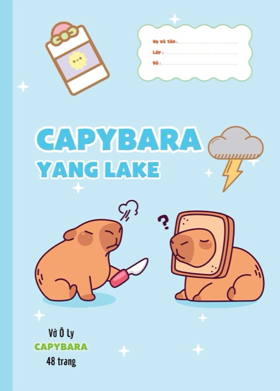 Bìa vở ô ly Capybara
