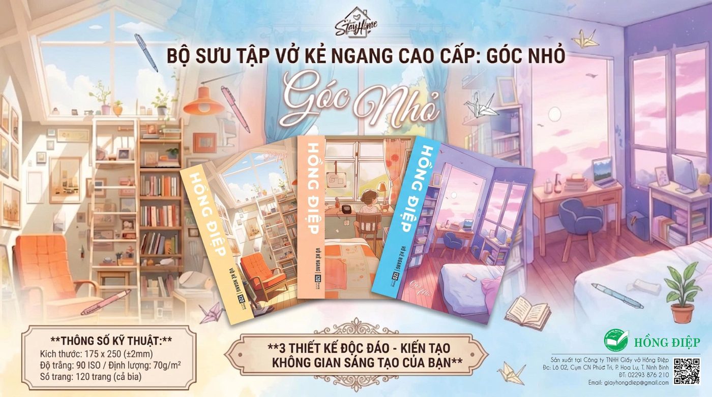 Bộ sưu tập vở kẻ ngang cao cấp Góc Nhỏ