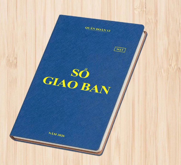 Sổ bìa da cao cấp màu xanh, ép nhũ vàng